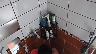 She Let Him Fuck Her in the Toilet at a Party - Fucking in Bathroom at Friends House Party