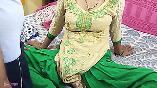 Maid Was Cleaning Her Boss Room Just Then Tear Her Salwar on Bed for Pussy Appeared Through Salwar Boss Fucked Hard