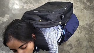 Desi School Girl sex video, school girl cum in face viral video
