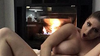 Big boob brunette masturbates on webcam