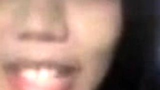 Skinny Asian Girl on a Video Call