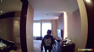 Johntronx - Nerdy Asian Babe Takes a Shower After Being Fucked Hard