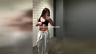 Brunette Virgin's OnlyFans Oops: Accidental Squirt Explosion Alone!