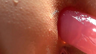 Lesbian Strapon Slut Stretches Her Tight Pussy Then Destroys Her Ass