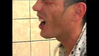 Busty MILF Pisses on a Pig's Face and Then Gets Ass Fucked and Creampied in Her Mouth