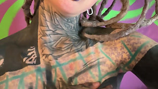 Masturbation Solo Tattooed Girl Dirty Talk with German