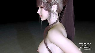 Sapphic anime sex adventure with sexyoxl in 3D