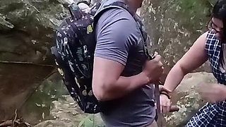 Girl Lets Her Teacher Fuck Her in the Woods After School. She Is Very Accommodating and Lets Him Record It