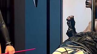 Sissy Caned by Two Cruel Mistresses