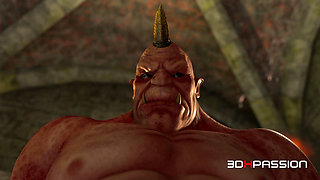 Orc Dungeon sex Fairy Deepthroats & Takes Hard Anal