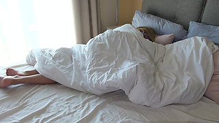 Jasmine's Blonde MILF Feet Worshipped by Titus and Covered