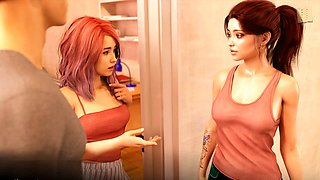 Steamy pc gameplay with an erotic tale featuring a curvy big-ass babe