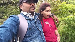 Sona Bhabhi Hot Kissing and Boobs Press by Boyfriend in Forest - Indian Desi Girl Fingering Scene