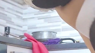 Naughty Hottie in the Kitchen