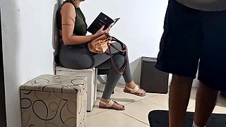 Flash of dick in the dentists waiting room and she groped it
