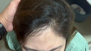 Pinay MILF Risky Public CR Cum in Mouth