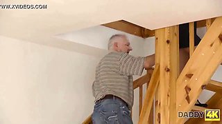 Daddy4k. teen lassie is glad to taste old sausage and receive a facial cumshot