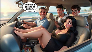 Stepmother's Secret Weekend Passion at the Beach Chalet (ai Generated)