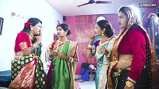 Desi Tharki Indian Jamindar Brothers Share Their Four Wives at the Same Time for Real Gangbang ( Hindi Audio )
