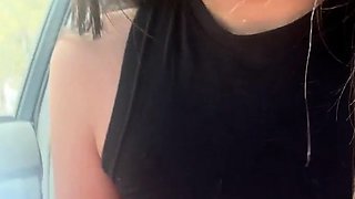 Busty Czech amateur fucks outdoor in public