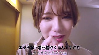 Japanese teen in white cotton panties masturbates