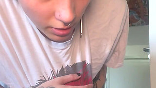 Skinny Goth Huge Belly Rapid Pregnancy at the Doctors Office