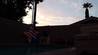 Sexy beautiful ass brunette babe outdoor solo