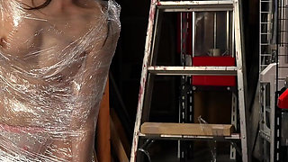Mirei Ohtani Wrapped in Plastic Wrap and Controlled Poses - Japanese Bondage (hd)