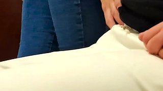 Making Out and Masturbation in Panties at the Office.