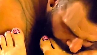 Slave sucks sushi off my toes,  cake off my ass, and drinks