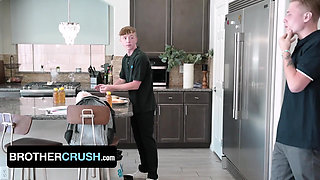 BrotherCrush - Inexperienced Teen Obeys His Dominative Big Stepbrother And Bends Over For Him