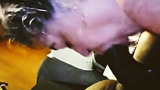 A college Teacher Sucking My Dick & Swallowing the Whole Load