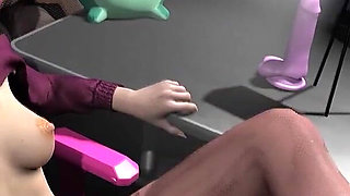 Fucking a Blonde Girl on a Gaming Chair