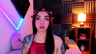 Cute Babe Plays Her Small Tits and Dildo