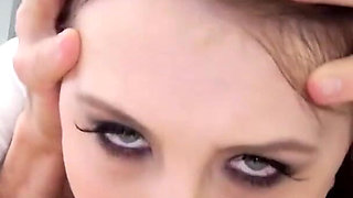Sweet 18 year old teen Jenna Mae POV insatiable deepthroat blowjob and cum wallow