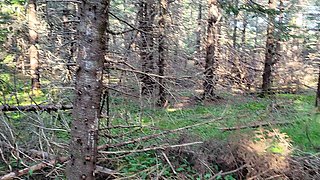 Naked MILF in the Jungle Sucks and Fucks