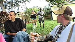 Real amateur skanks have group sex at slutty party in hi def