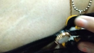 Hot Lady Fingering Her Hot Pussy Nipple Boobs Licking Urine in Bathroom