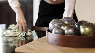 Brunette hardcore blowjob