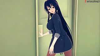 Rossweisse almost catch me fucking Akeno - DXD NTR Madness Series