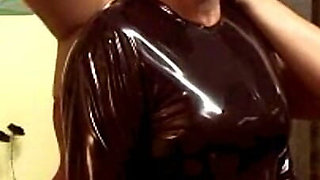 The Slave in Latex - Rough BDSM Action with Three People