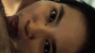 My Indonesian Wife Swallows My Cum for the First Time and Laughs Because She Bit My Cock