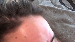 Homemade amateur riding cock cumshot swallow in lingerie