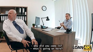 Loan4k. amateur aggressive office xxx with cool mina k and a loan manager