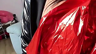 Giant Heart Balloon Pvc Fetish. Balloon Pop, Deepthroat and Cum Play