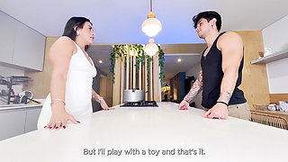 Stepmom Gets Unexpected Sex in the Kitchen with a Huge Internal Cumshot