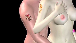 Animated 3D Porn - Beautiful Girl and Asian Man Romantic Foreplay