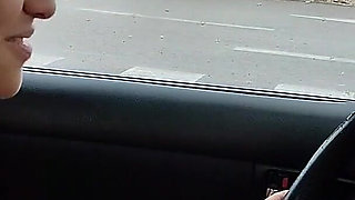 Outdoors Pedal Pumping Woman Car Problems Desperate Girl