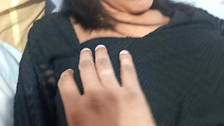 Naughty mom relaxes in bed while her stepson plays with her huge tits and fat ass.