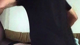 Beautiful Hot Blonde MILF in Stockings Fucked by Old Neighbour